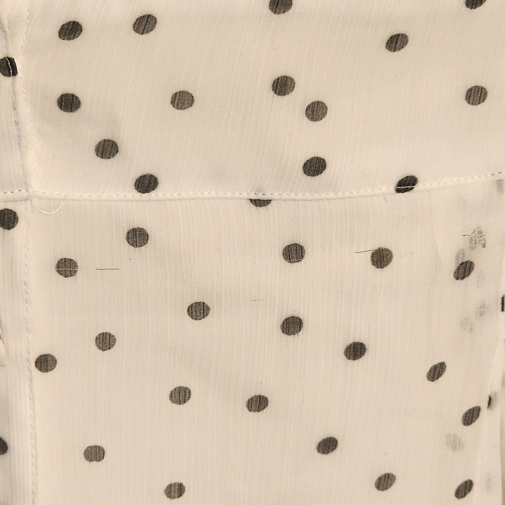 White Polka Dot Mini Dress Button Up Light And Airy Lanacore - Picture 4 of 9